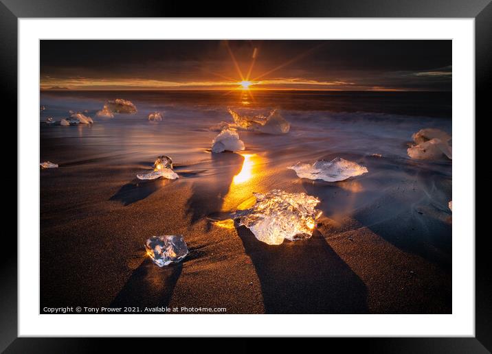 Ice Beach Star Framed Mounted Print by Tony Prower