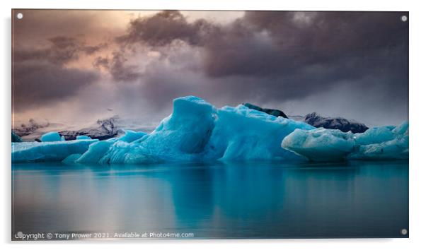 Iceberg and sky Acrylic by Tony Prower
