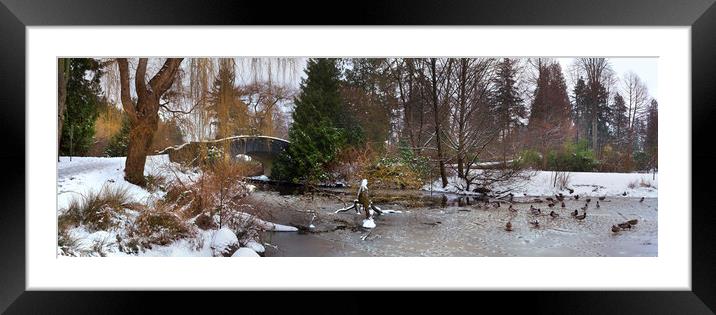 Stanley Park in Winter Vancouver Framed Mounted Print by Sonny Ryse