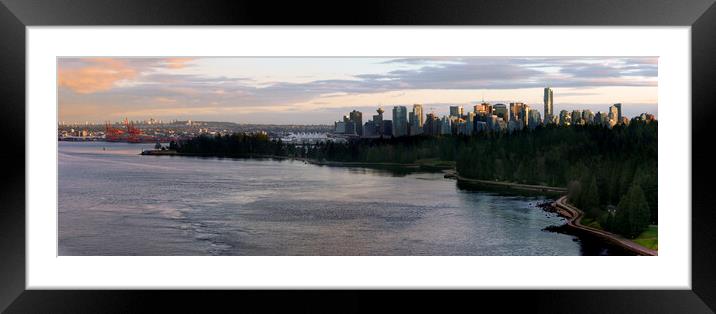 Vancouver panorama Framed Mounted Print by Sonny Ryse