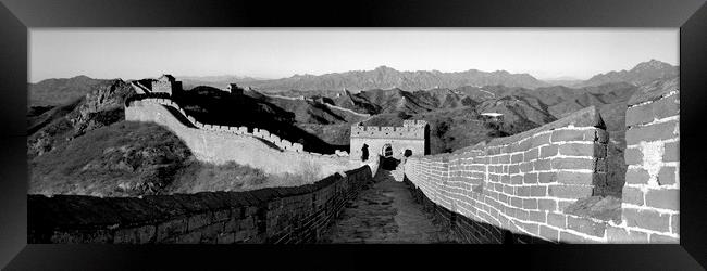 Jinshanling Great Wall of China Black and White Framed Print by Sonny Ryse