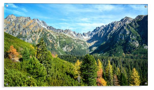 High Tatra Mountains in Slovakia Acrylic by Wdnet Studio