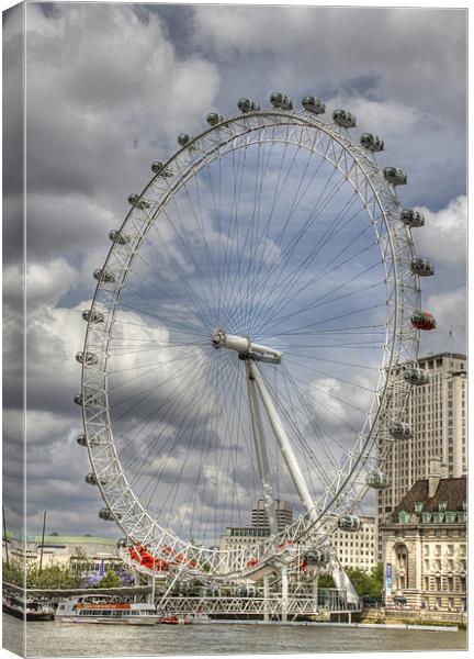 London Eye HDR Canvas Print by David French