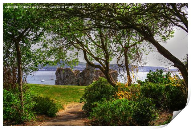 Majestic Ruins of Sandsfoot Castle Print by Nicola Clark