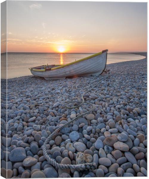 Majestic Sunset at Chesil Beach Canvas Print by Graham Custance