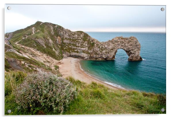 Majestic Durdle Door: A Natural Marvel Acrylic by Graham Custance