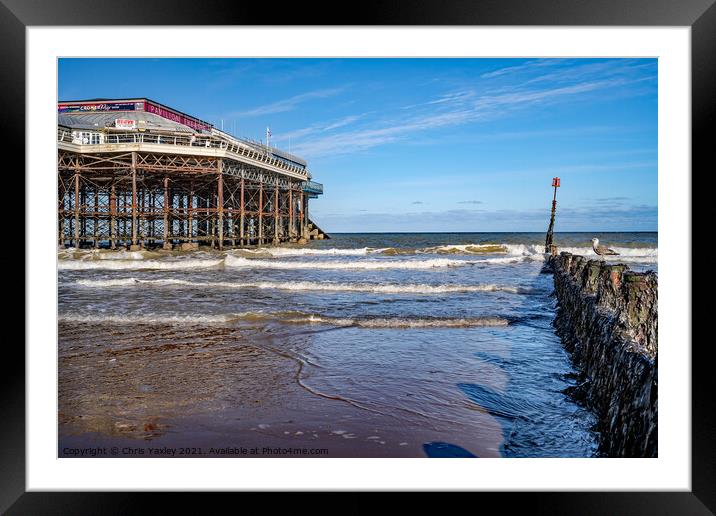 Cromer beach on the North Norfolk coast Framed Mounted Print by Chris Yaxley