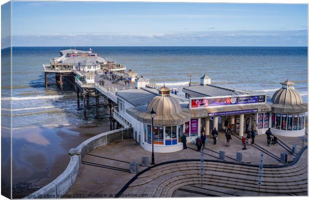 A view over Cromer pier and promenade Canvas Print by Chris Yaxley