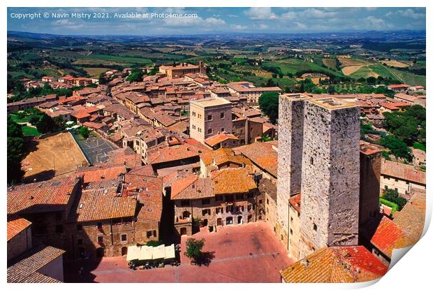 San Gimignano, Italy  Print by Navin Mistry