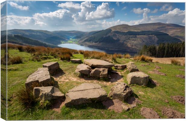 Talybont reservoir in South Wales UK Canvas Print by Leighton Collins
