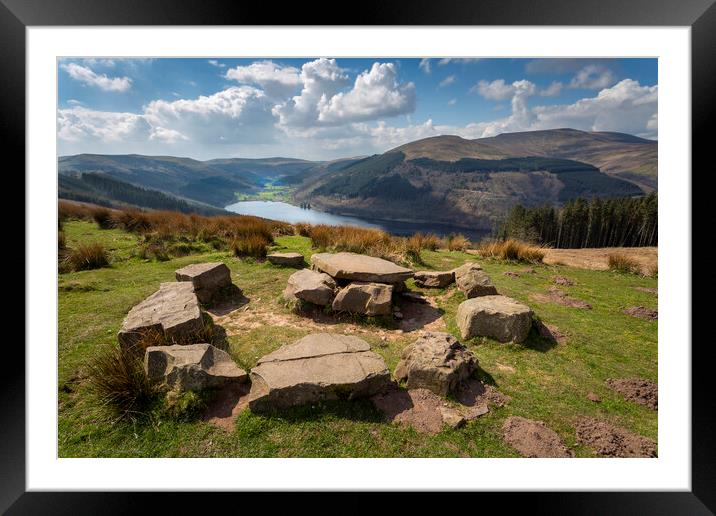 Talybont reservoir in South Wales UK Framed Mounted Print by Leighton Collins