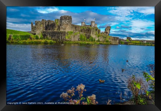 Across the Moat Framed Print by Jane Metters