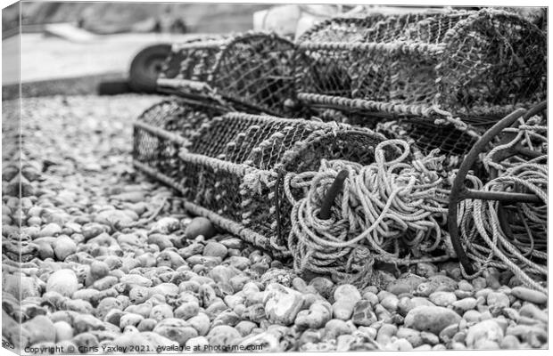 Fishing tackle on the North Norfolk coast Canvas Print by Chris Yaxley