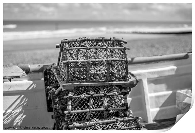 Crab pots and lobster traps Print by Chris Yaxley