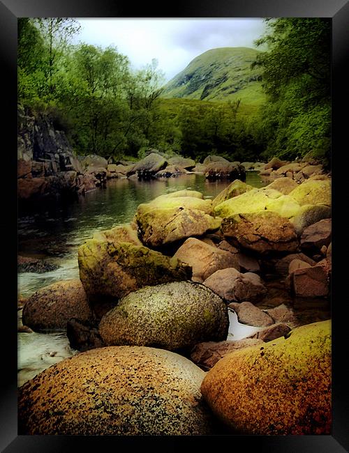 River Etive In The Highlands Framed Print by Aj’s Images