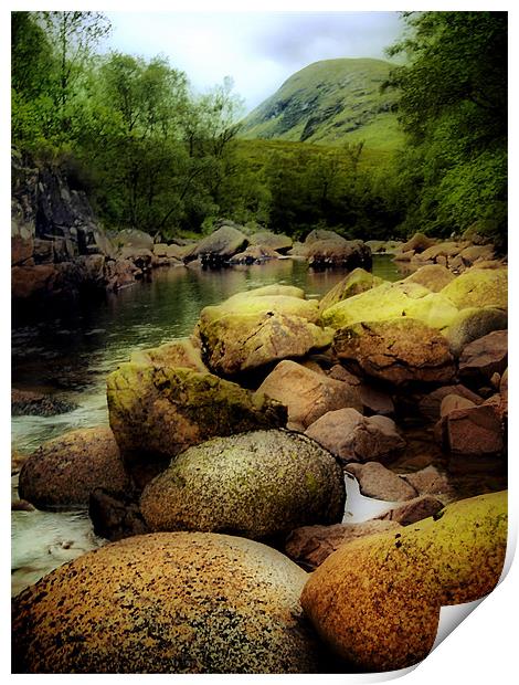 River Etive In The Highlands Print by Aj’s Images