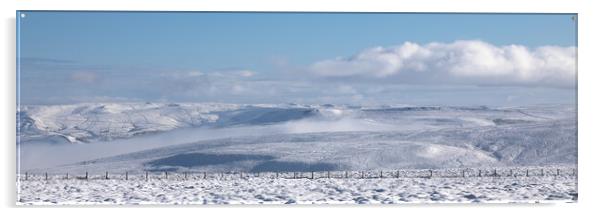 Peak District Snow And Cloud Inversion Acrylic by Phil Durkin DPAGB BPE4