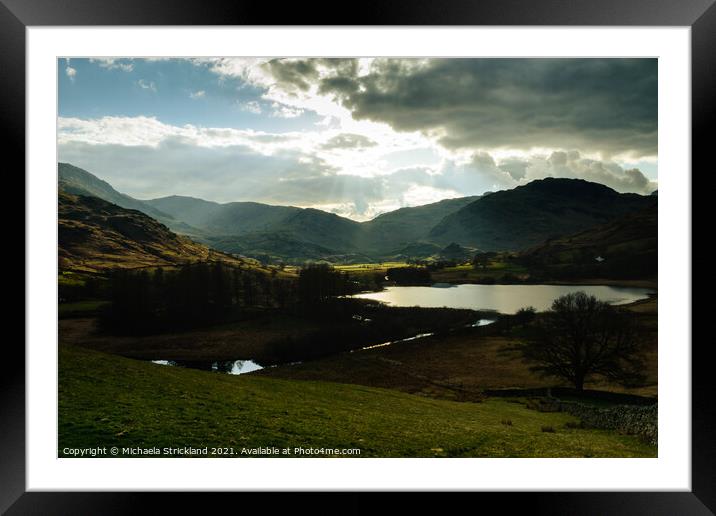 Little Langdale and the river brathay near Slater  Framed Mounted Print by Michaela Strickland