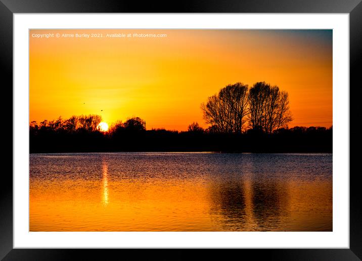 Sunset over Big Waters  Framed Mounted Print by Aimie Burley