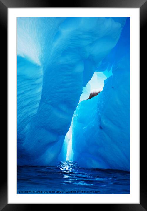 Iceberg, Antarctica  Framed Mounted Print by Wall Art by Craig Cusins