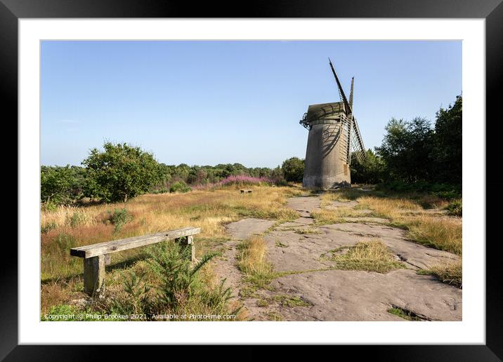 Bidston Windmill Framed Mounted Print by Philip Brookes