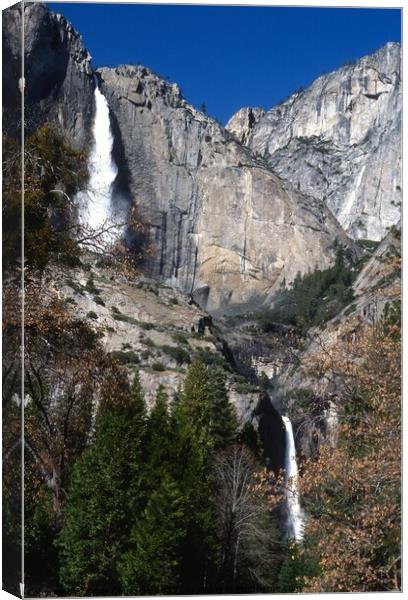 Waterfalls in Yosemite  National Park, California  Canvas Print by Wall Art by Craig Cusins