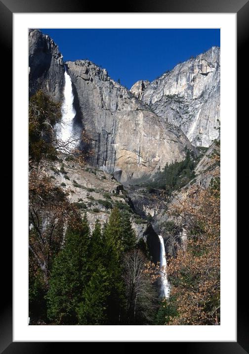 Waterfalls in Yosemite  National Park, California  Framed Mounted Print by Wall Art by Craig Cusins