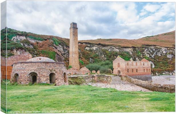 Remains of Porth Wen Brickworks Canvas Print by Kevin Hellon