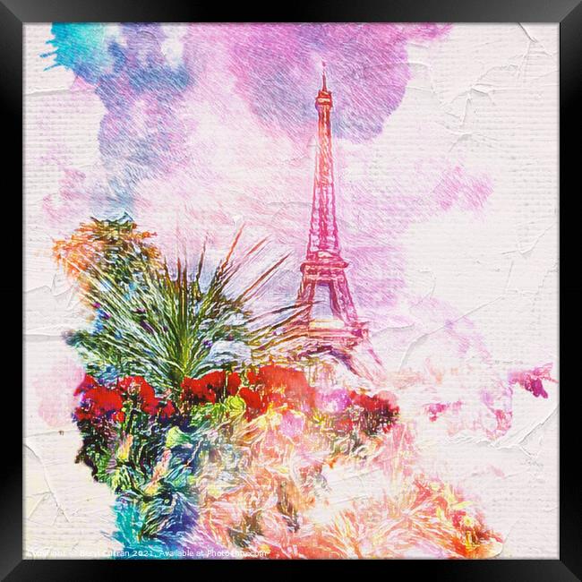 Romance Blooms in Paris Framed Print by Beryl Curran
