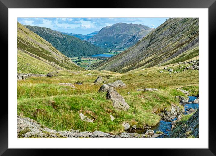 View towards Brothers Water Framed Mounted Print by Angus McComiskey