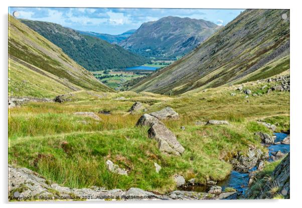 View towards Brothers Water Acrylic by Angus McComiskey