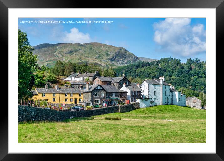 Patterdale Village Framed Mounted Print by Angus McComiskey