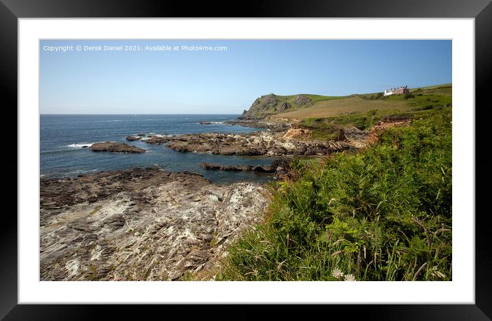 Devon Coastline (panoramic) Framed Mounted Print by Derek Daniel