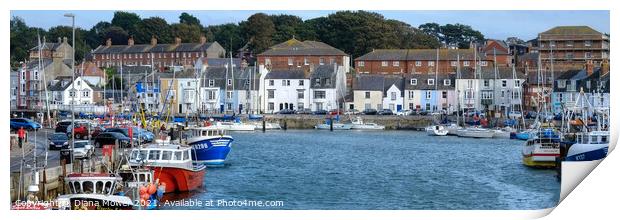Weymouth Harbour Panoramic Print by Diana Mower