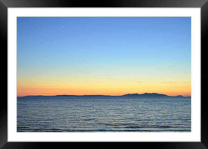 Isle of Arran at Dusk Framed Mounted Print by Allan Durward Photography