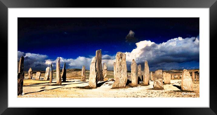 Standing Stones, Calanais, Isle of Lewis, Scotland Framed Mounted Print by Wall Art by Craig Cusins