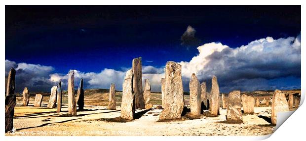 Standing Stones, Calanais, Isle of Lewis, Scotland Print by Wall Art by Craig Cusins