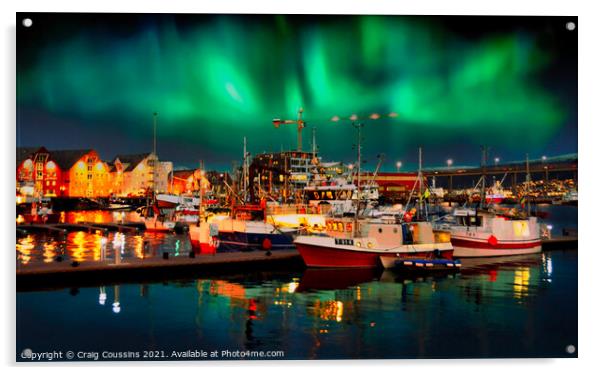 Northern Lights, Norway Acrylic by Wall Art by Craig Cusins