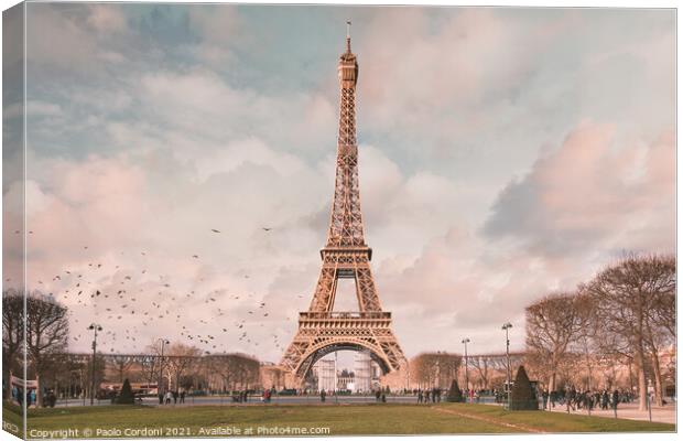 The Eiffel Tower Canvas Print by Paolo Cordoni