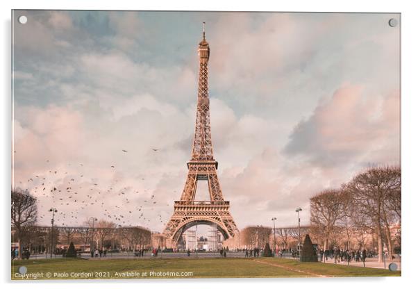 The Eiffel Tower Acrylic by Paolo Cordoni