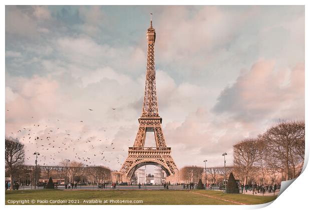 The Eiffel Tower Print by Paolo Cordoni