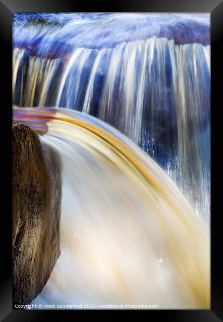 Lower Falls at Wain Wath Force Framed Print by Mark Sunderland