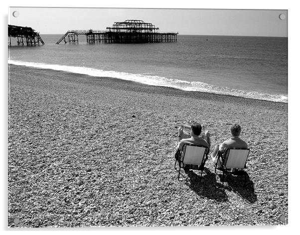 Idyllic British Beach Day Acrylic by Jonathan Pankhurst
