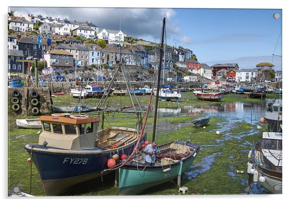 Enchanting Mevagissey Harbour Acrylic by Jonathan Pankhurst