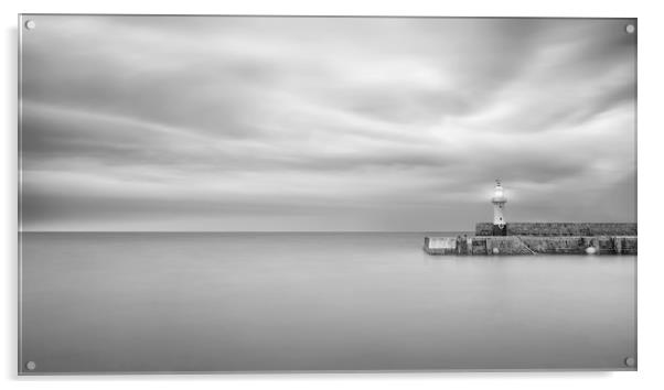 Mevagissey Harbour  Lighthouse Cornwall Acrylic by Jonathan OConnell