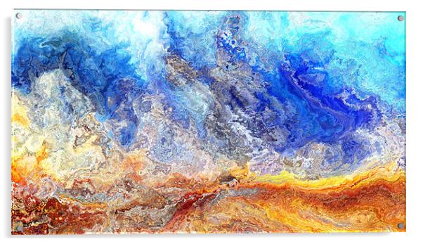 Fiery sea Acrylic by Jury Onyxman