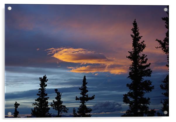 Evening Clouds, Rocky Mountains, Colorado Acrylic by Claudio Del Luongo