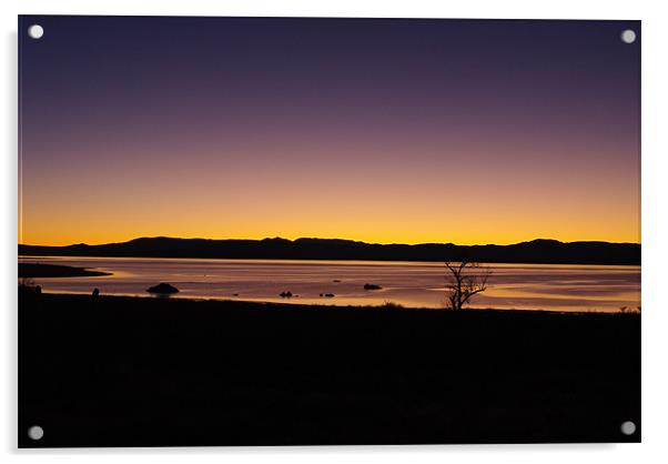 First morning light, Mono Lake, California Acrylic by Claudio Del Luongo