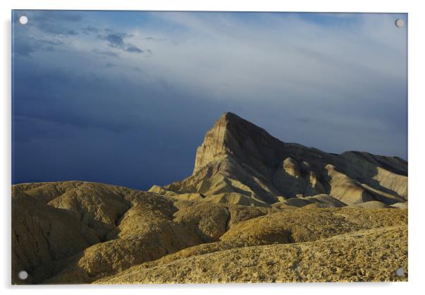 Near Zabriskie Point, Death Valley Acrylic by Claudio Del Luongo