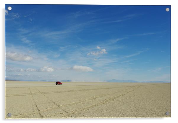Black Rock Desert Playa, wide open Acrylic by Claudio Del Luongo